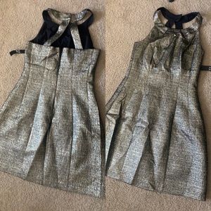 Gorgeous black/pewter unique back dress from NY&Co